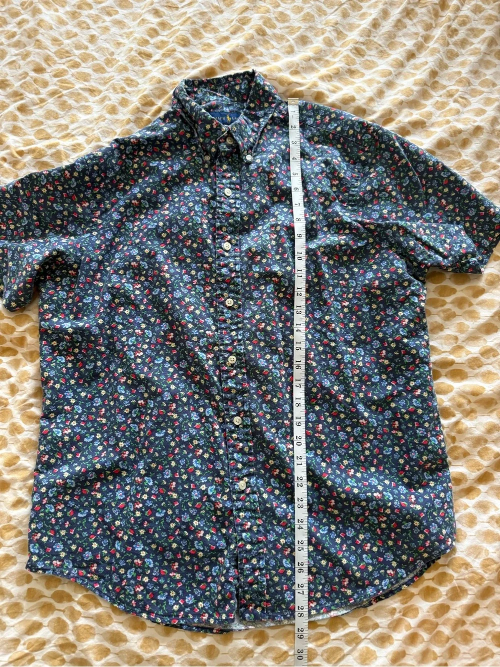 Polo by Ralph Lauren Navy Short-Sleeve Floral Button-Down Shirt
